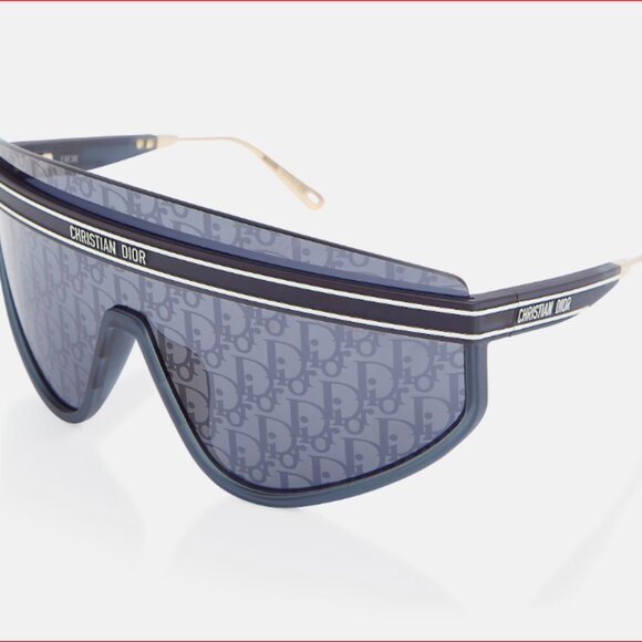 Dior BRAND NEW Sunglasses Matte Navy Blue Silver Mask DIORCLUB M2U 31B8 Unisex - Picture 5 of 15